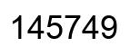 Number 145749 black image