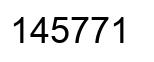 Number 145771 black image