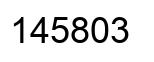 Number 145803 black image