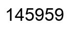 Number 145959 black image