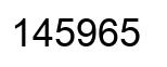 Number 145965 black image