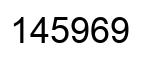 Number 145969 black image