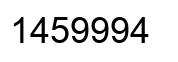 Number 1459994 black image