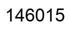 Number 146015 black image