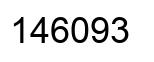Number 146093 black image