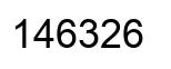 Number 146326 black image