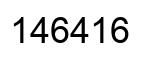 Number 146416 black image