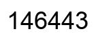 Number 146443 black image