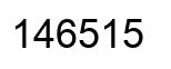 Number 146515 black image