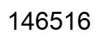Number 146516 black image