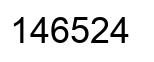 Number 146524 black image