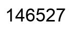 Number 146527 black image