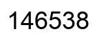 Number 146538 black image