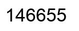Number 146655 black image