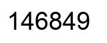 Number 146849 black image