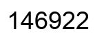 Number 146922 black image