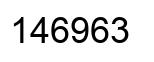 Number 146963 black image