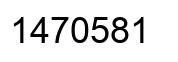 Number 1470581 black image
