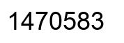 Number 1470583 black image