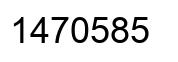 Number 1470585 black image