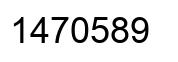 Number 1470589 black image