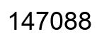 Number 147088 black image
