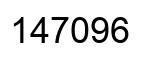 Number 147096 black image