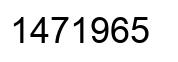 Number 1471965 black image