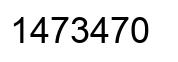 Number 1473470 black image