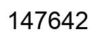 Number 147642 black image