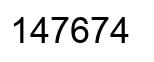 Number 147674 black image