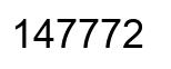 Number 147772 black image
