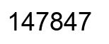 Number 147847 black image