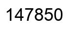 Number 147850 black image