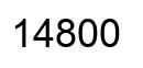 Number 14800 black image