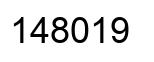 Number 148019 black image