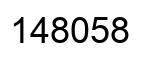 Number 148058 black image