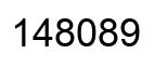 Number 148089 black image