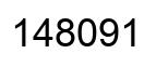 Number 148091 black image