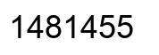 Number 1481455 black image