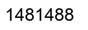 Number 1481488 black image