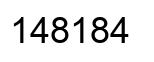 Number 148184 black image