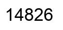 Number 14826 black image