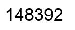 Number 148392 black image