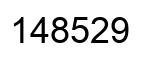 Number 148529 black image