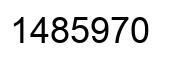 Number 1485970 black image