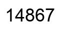 Número 14867 imagen negro