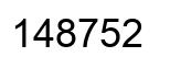 Number 148752 black image