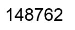 Number 148762 black image