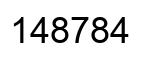 Number 148784 black image